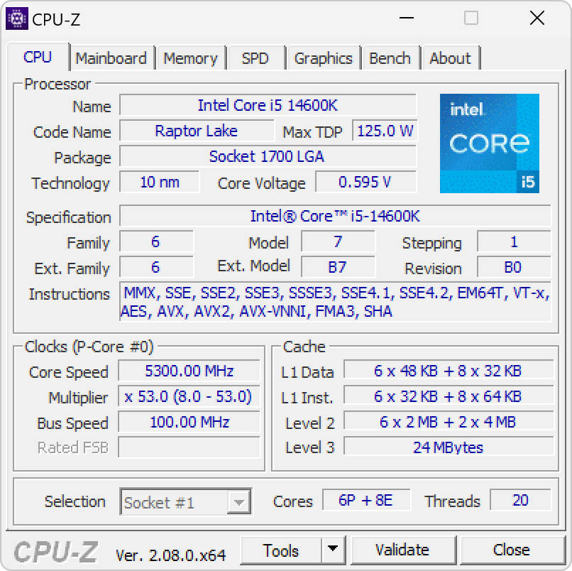 Intel Core i5-14600K Test