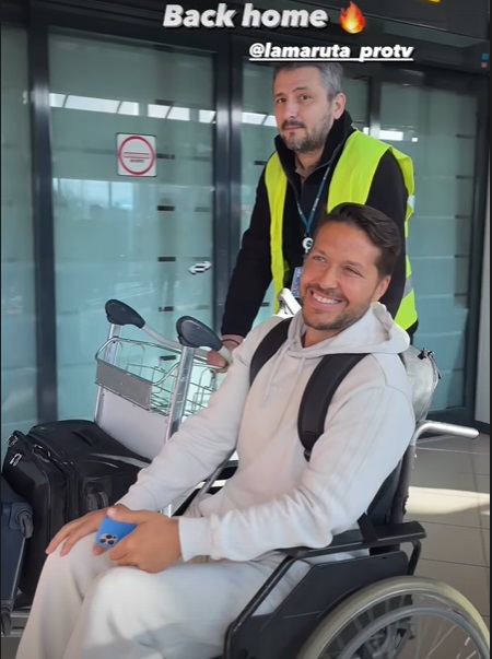 Jorge s-a întors în România de la Survivor 2023 în scaun cu rotile, după ce s-a accidentat: „Mă simt fericit, un pic obosit”