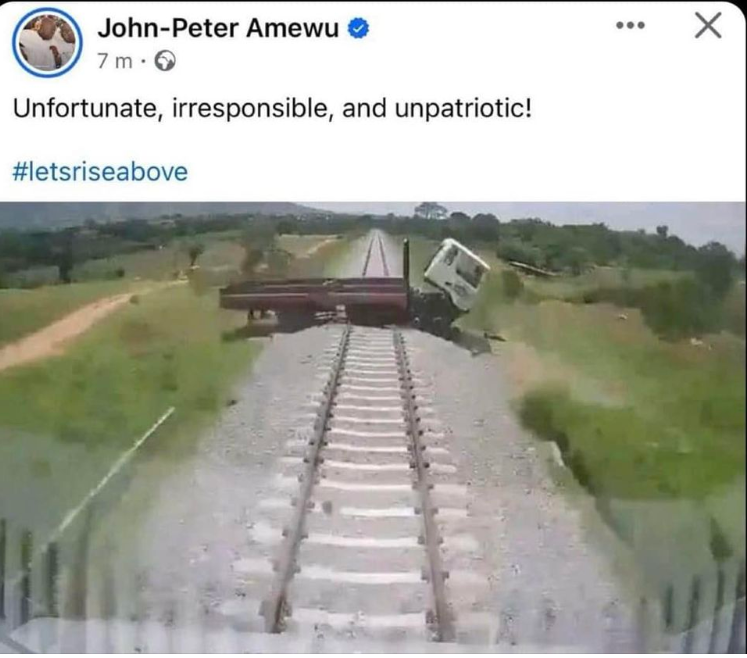 Train accident photo posted on my social media pages is a photoshop - Peter Amewu