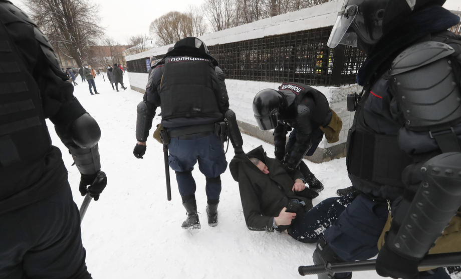 Mii de arestări în Rusia, în al doilea weekend cu proteste masive față de reținerea lui Alexei Navalnîi
