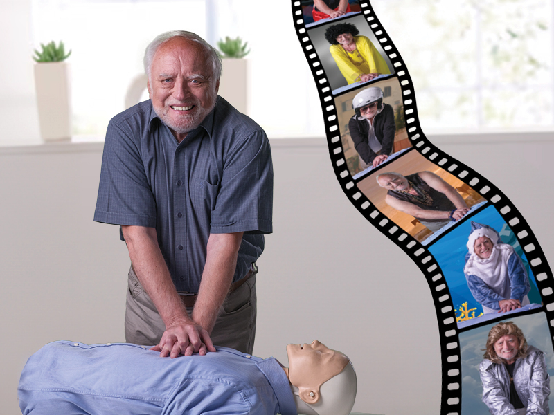 „Akkor nyomjuk neki” – slágerekre mutatja meg az újraélesztés helyes módját Hide the Pain Harold