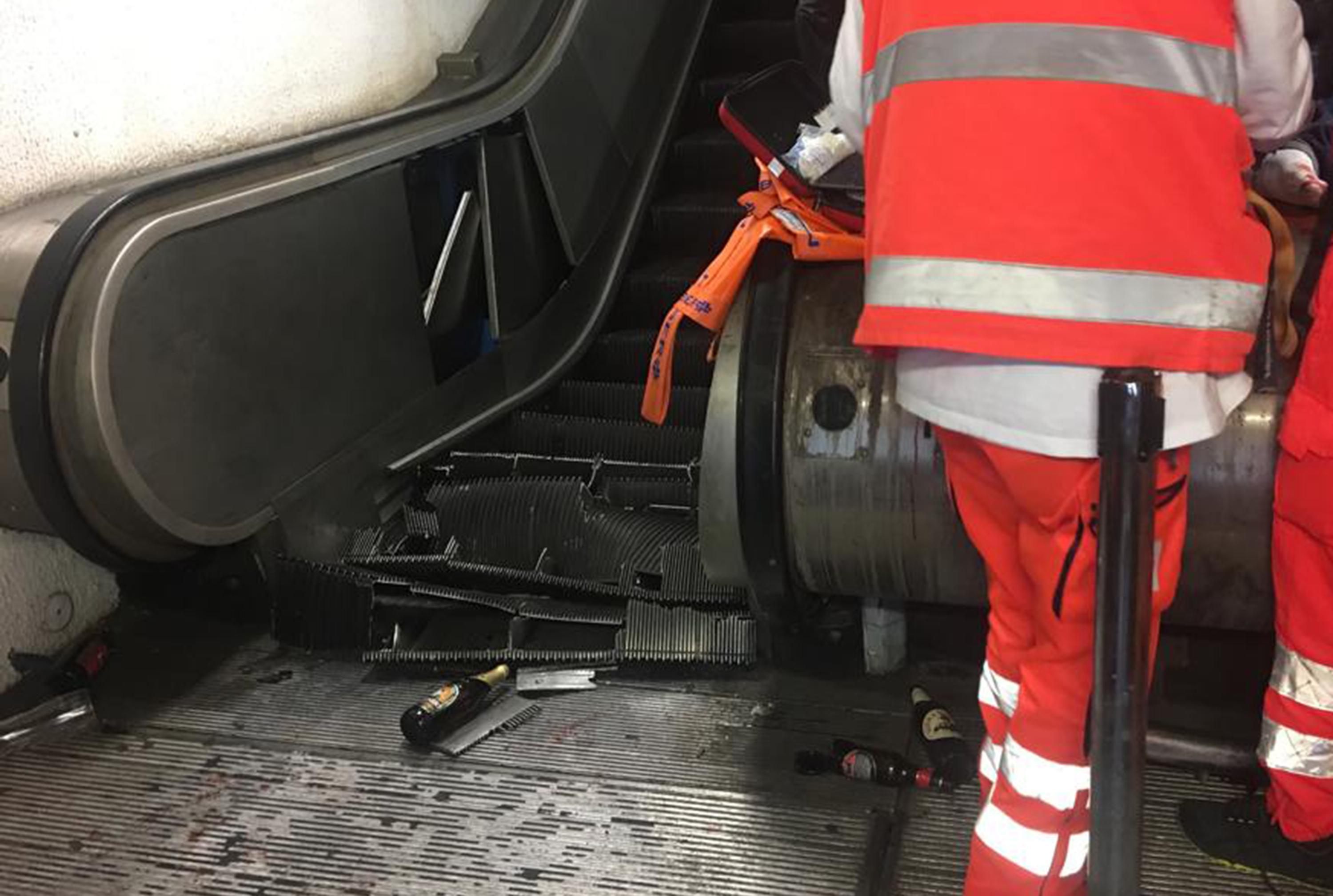 Zeci de răniți la metroul din Roma, după ce o scară rulantă a cedat! Momentul incidentului a fost filmat  / VIDEO