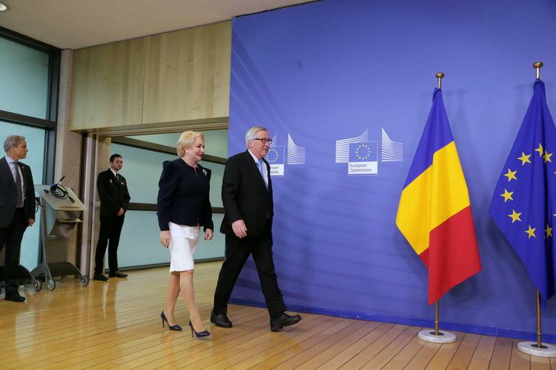 UPDATE. Viorica Dăncilă s-a întâlnit la Bruxelles cu preşedintele Comisiei Europene, Jean-Claude Juncker: "În România este respectat statul de drept" (FOTO)