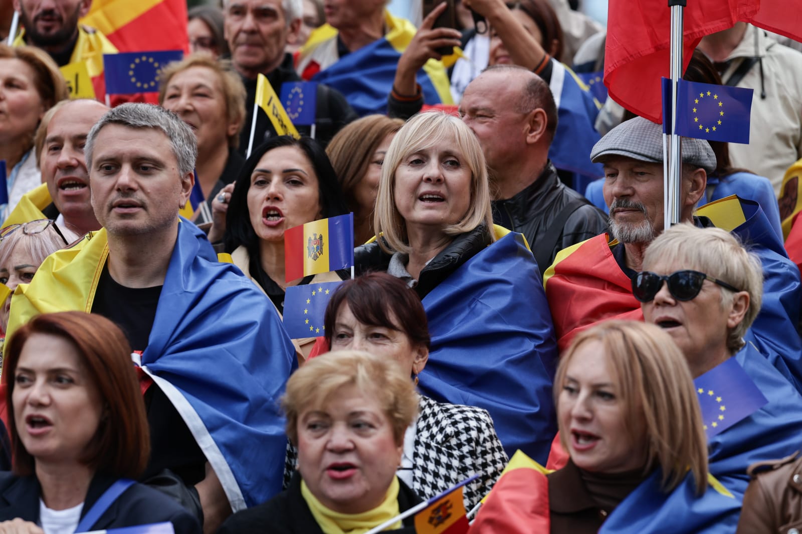 Marș pro UE și pro PAS la Chișinău: „Lumea rusă înseamnă război, UE înseamnă pace”