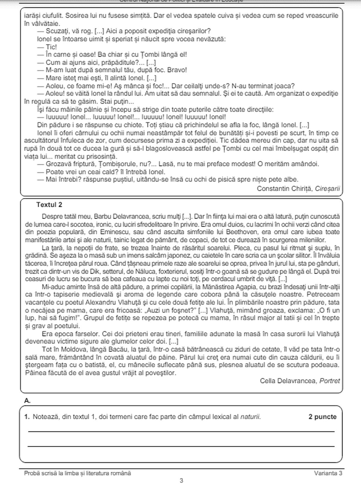 Subiectele la Română la Evaluarea Națională 2025. Ce a picat la prima probă a examenelor pentru clasa a 8-a