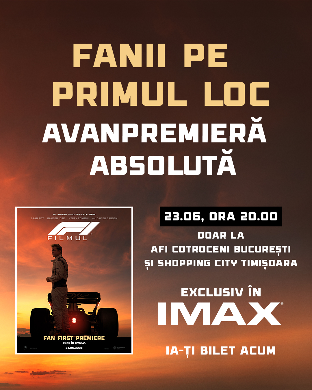 Filmul la care Brad Pitt a lucrat cu Lewis Hamilton ajunge în România. De când poate fi văzut la cinema „F1: The Movie”