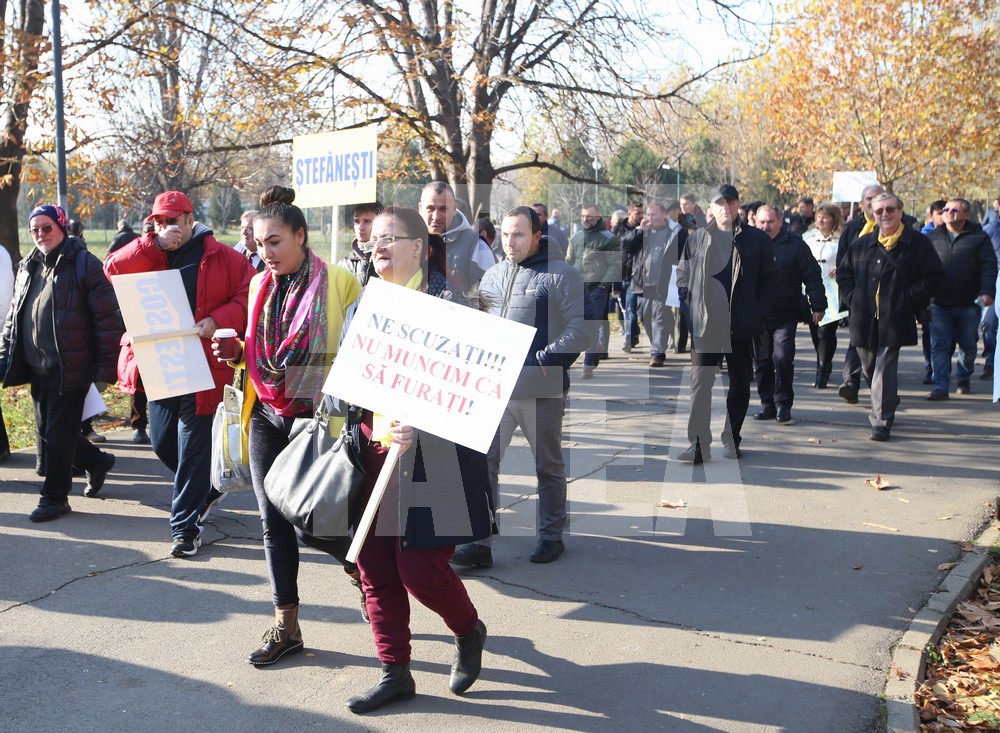 Protest la Parlament, împotriva măsurilor luate de Executiv / FOTO&VIDEO