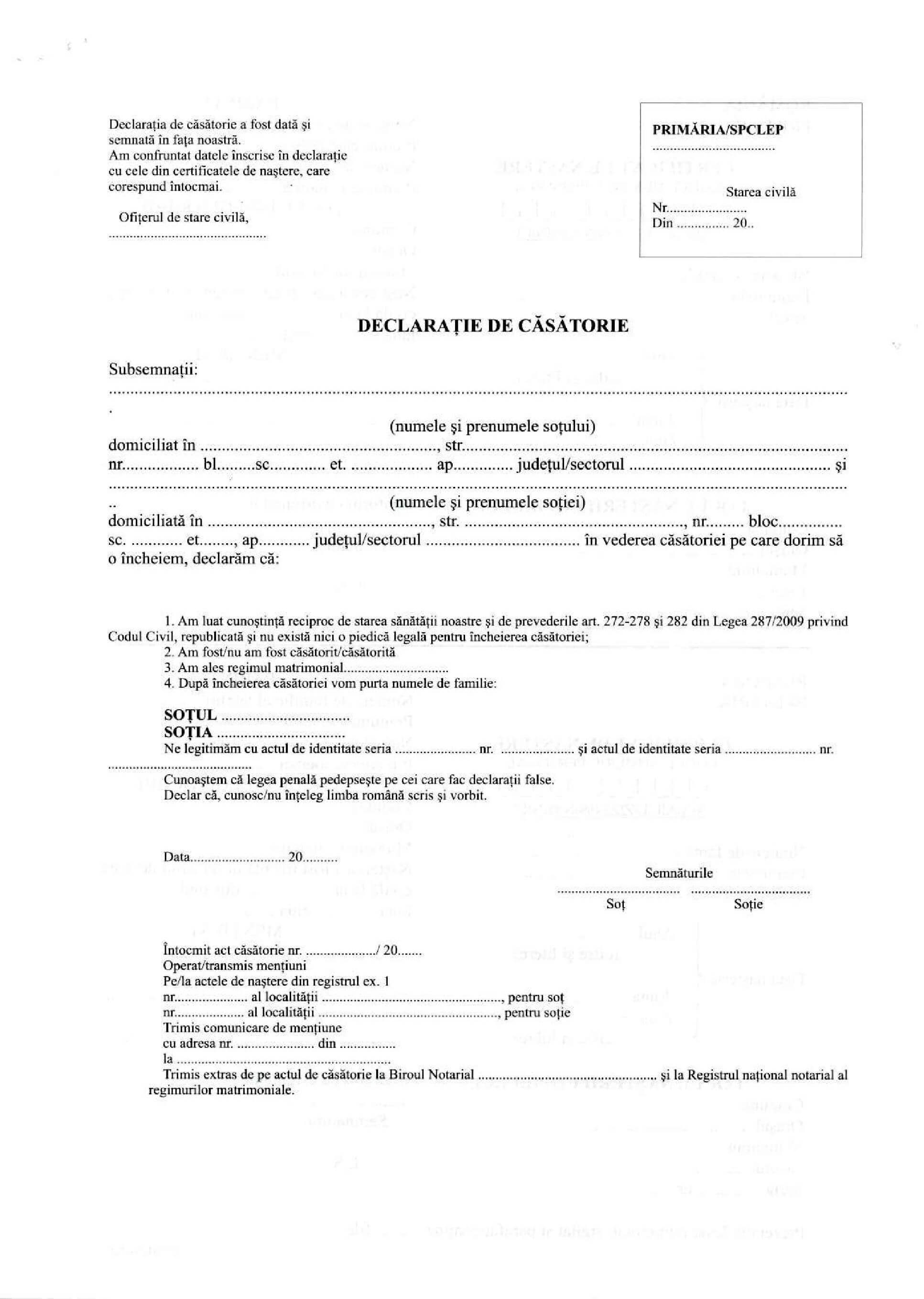 Ce acte sunt necesare pentru căsătorie în 2026. Lista completă