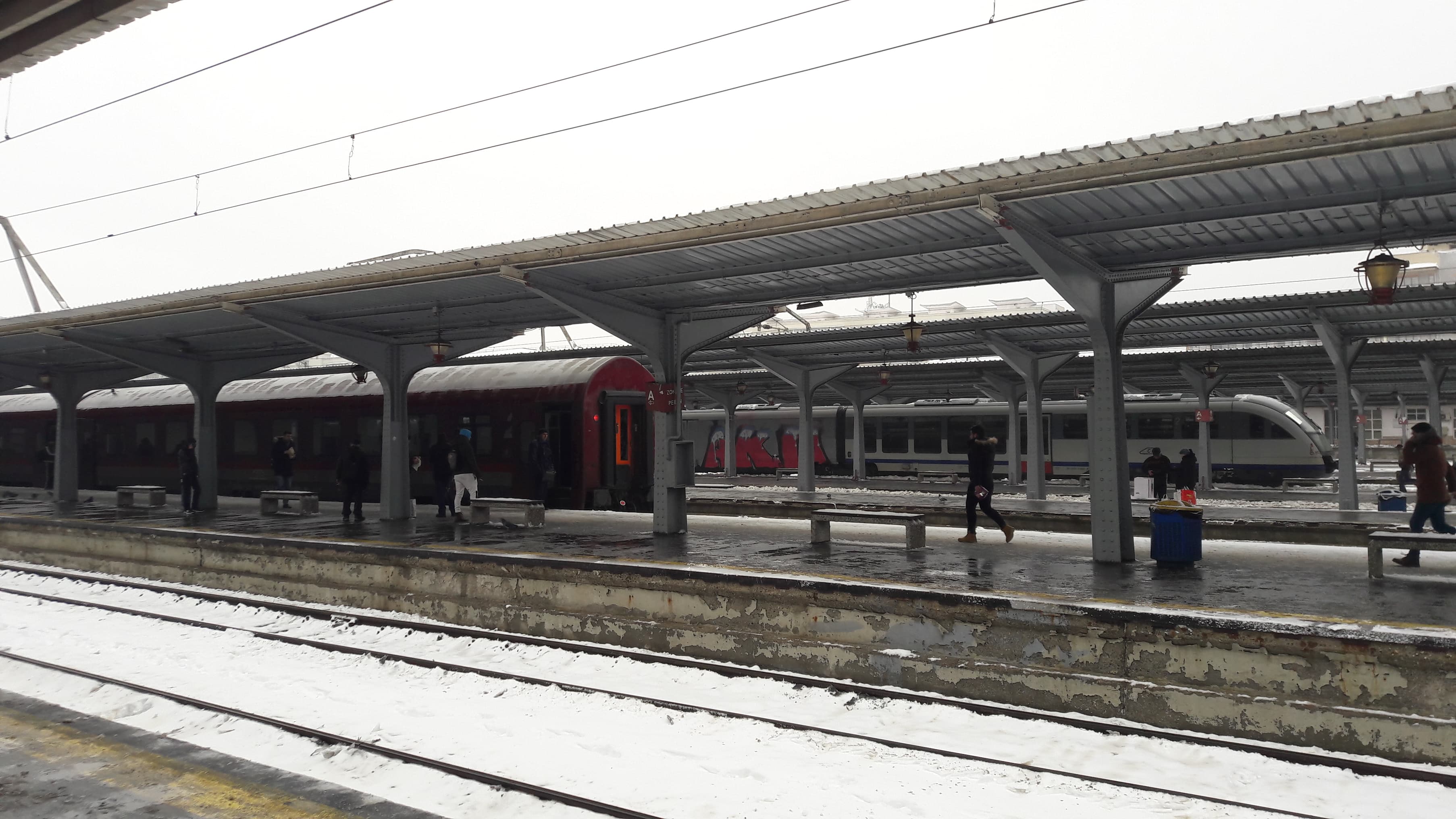 Întârzieri de zeci de minute în Gara de Nord, din cauza vremii