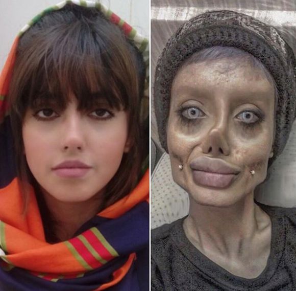 FOTO | Cum arată cu adevărat tânăra care a spus că a făcut 50 de operaţii pentru a avea chipul lui Angelina Jolie