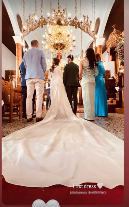 Albertina Ionescu s-a căsătorit religios în Grecia. Cum a arătat prezentatoarea în cele două rochii de mireasă