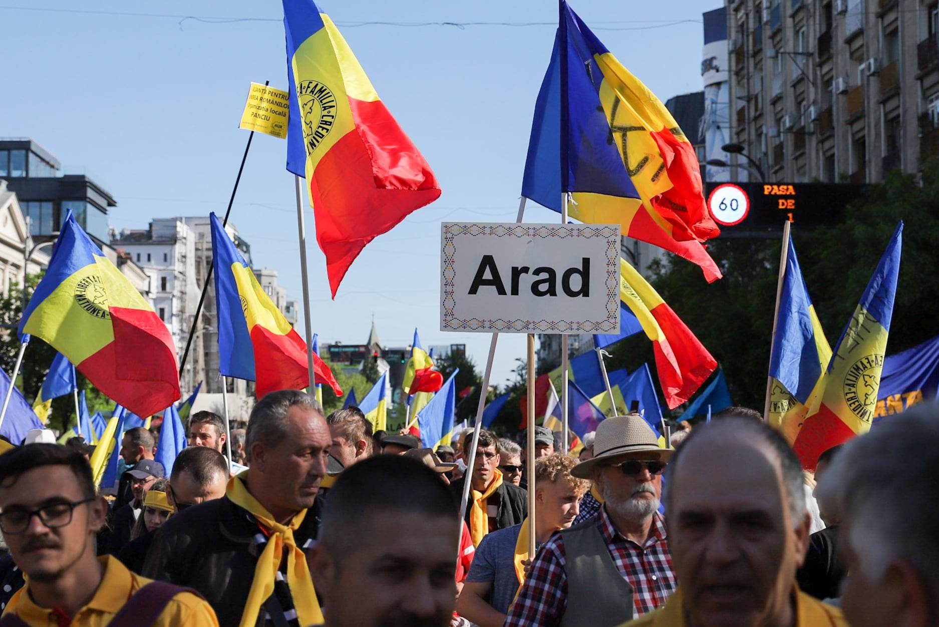 REPORTAJ. Protest AUR în București. Ce s-a strigat și cum s-a derulat manifestația