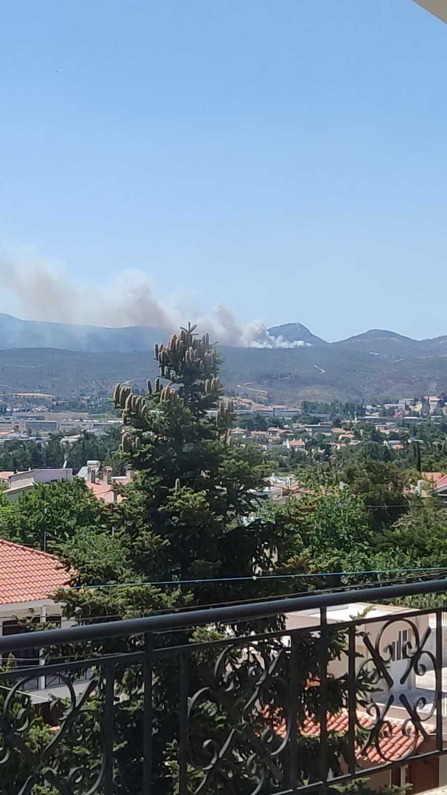 Sute de pompieri luptă să stingă incendiile din pădurile de lângă Atena: „Sunt mai multe focare, lupta este crâncenă”