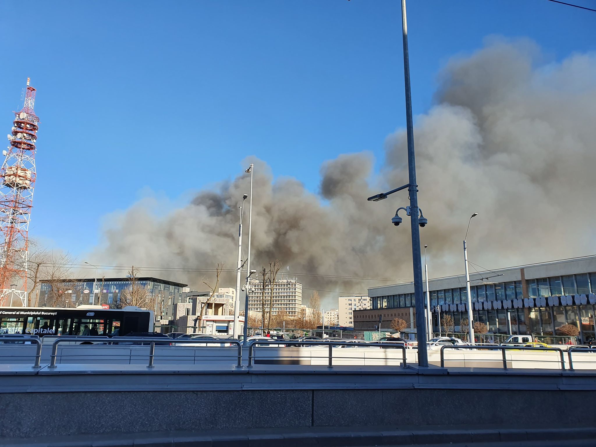 Incendiu puternic în Delta Văcărești. ISU București: Focul a fost provocat