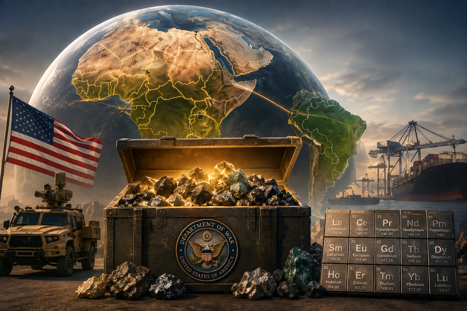 The US is racing to secure supplies of critical minerals like dysprosium, terbium, neodymium, and praseodymium outside Chinese control.