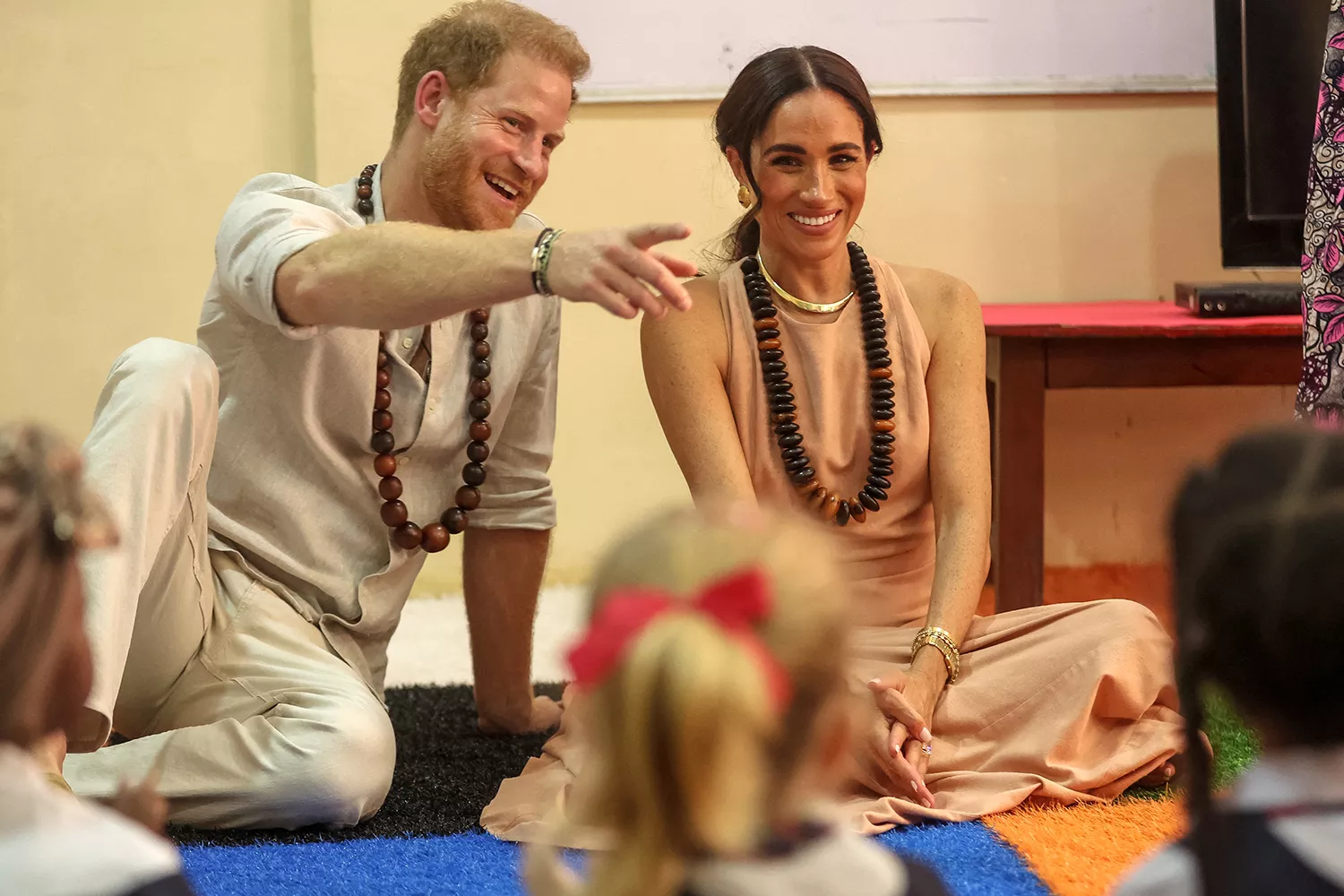 Prince Harry and Meghan’s visit to a Nigerian school in Abuja