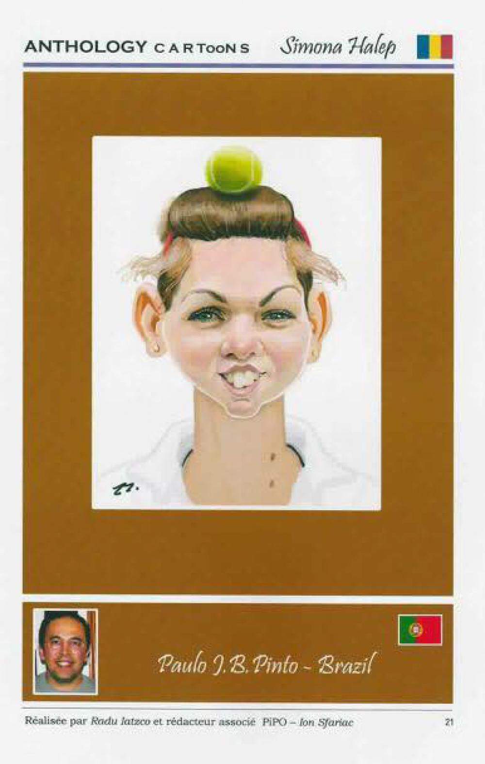 Expoziție de caricaturi ale Simonei Halep. Numărul 1 WTA, în viziunea artiștilor din toată lumea / GALERIE FOTO