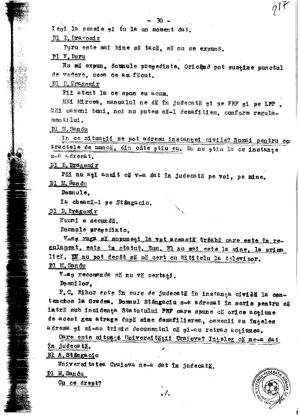Stenogramă-bombă! Mircea Sandu l-a acuzat într-un CEx din 2011 pe un fost șef al arbitrilor că joacă la pariuri. Reacția celui vizat / EXCLUSIV