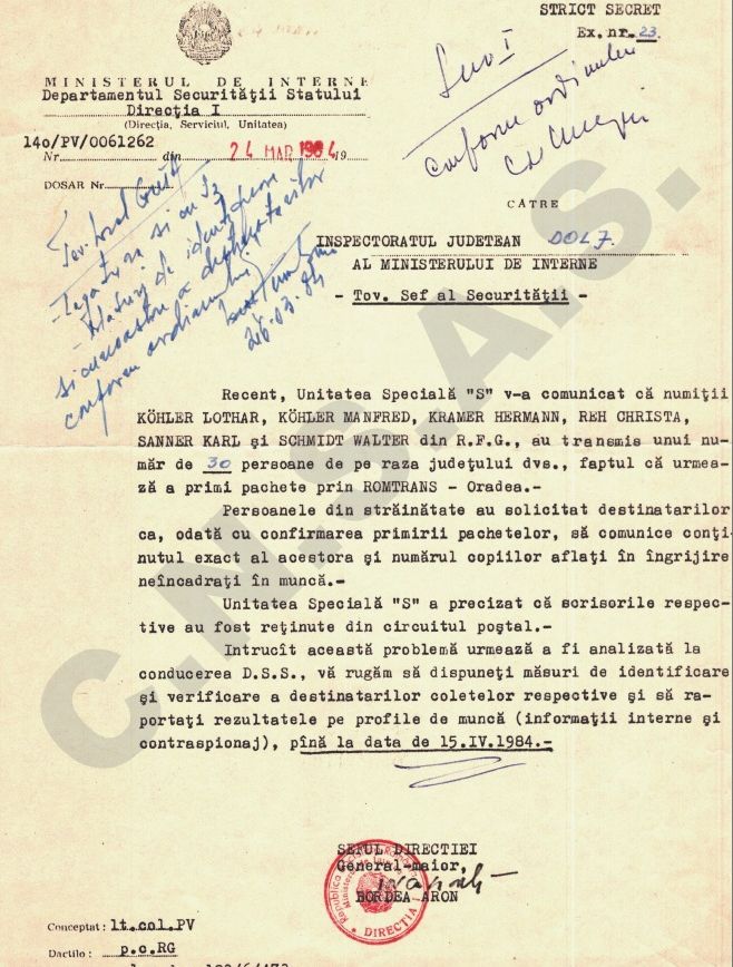 Războiul Securității din România comunistă cu coletele din străinătate - securitate Dolj
