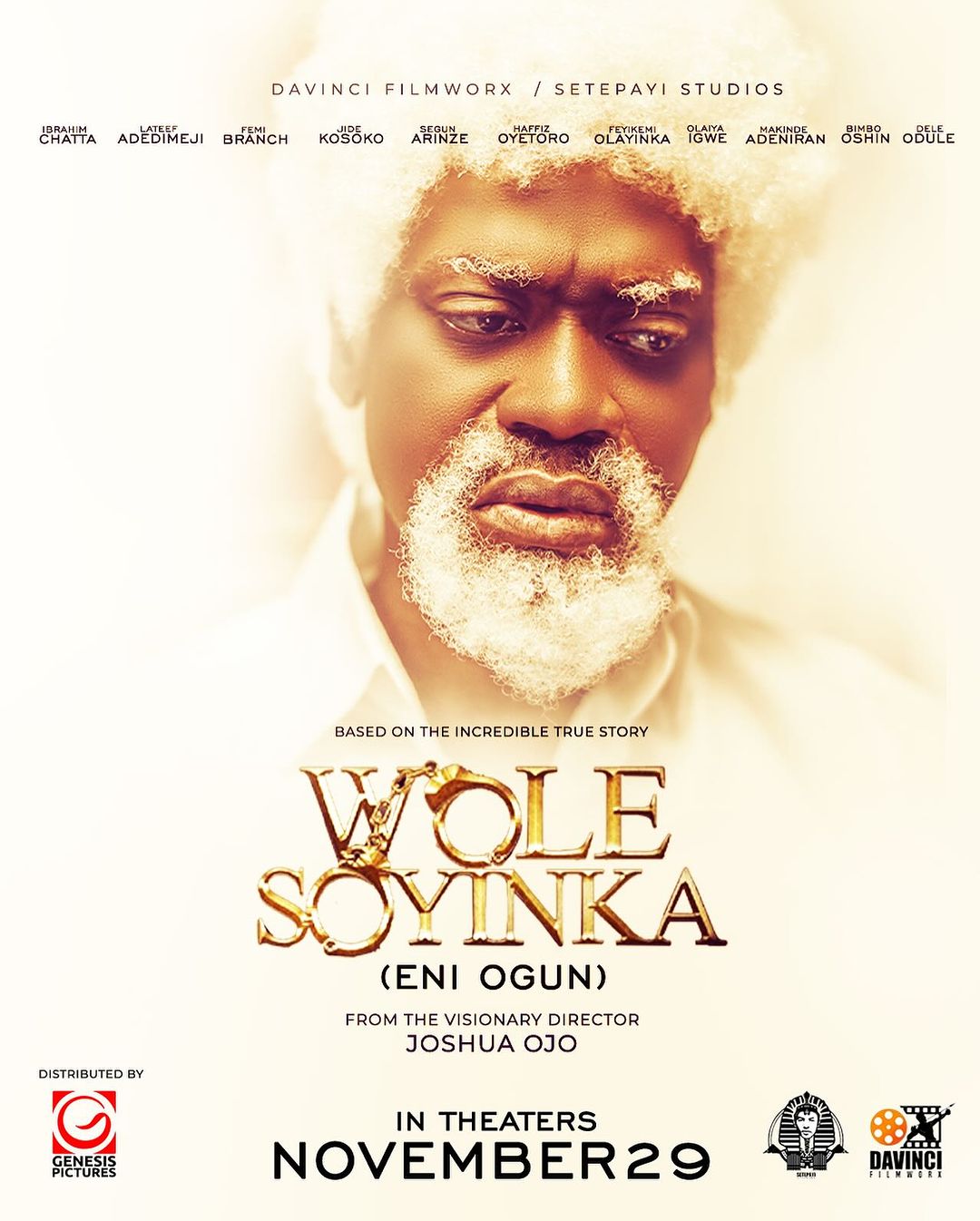 Watch Lateef Adedimeji, Segun Arinze in the ‘Wole Soyinka – Eni Ogun’ biopic