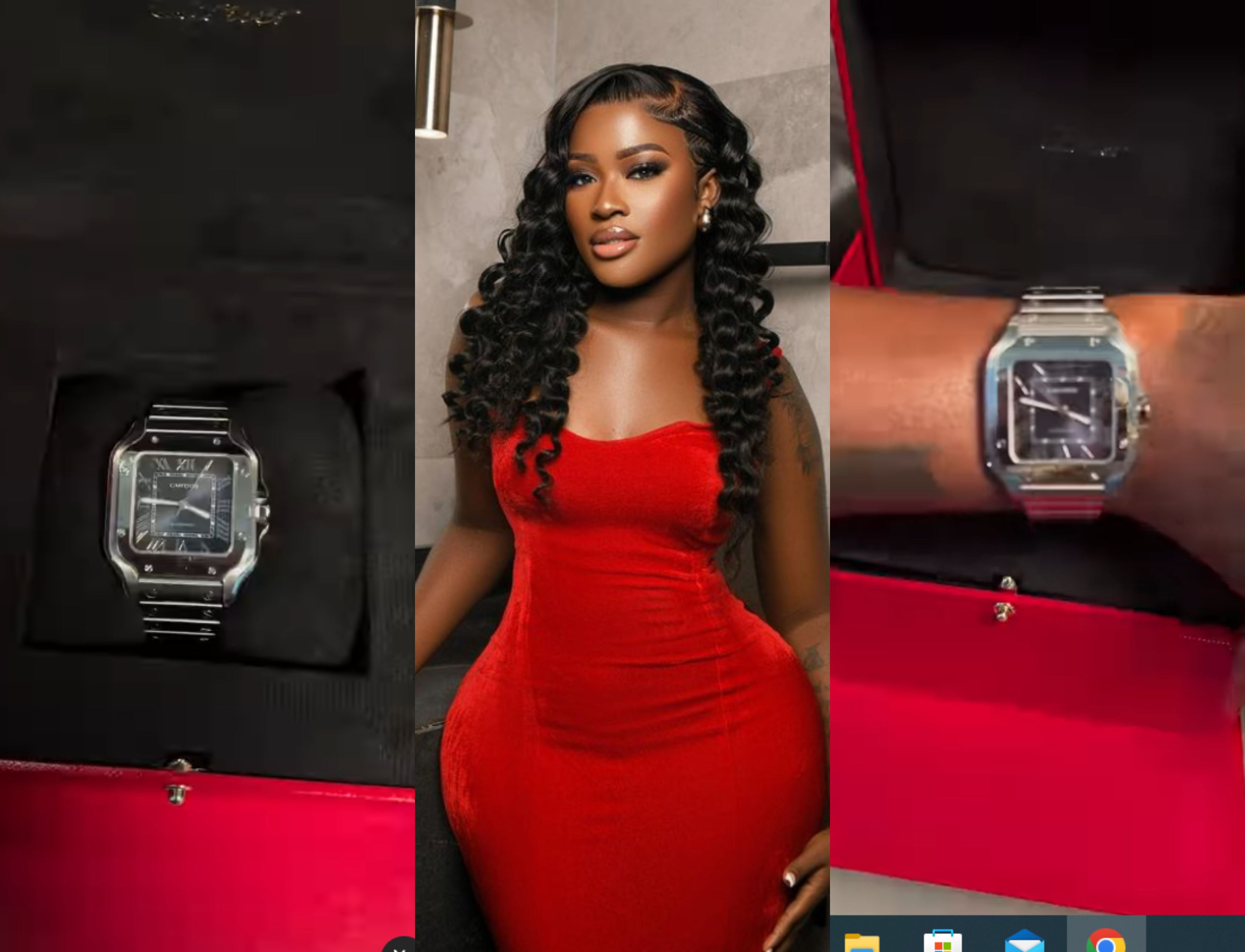 'Biggest' Fella Makafui treats herself to a GH¢100k+ Santos de Cartier Watch