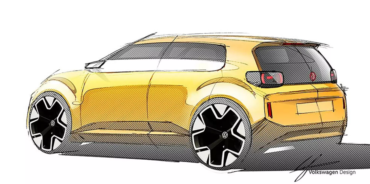 Volkswagen a dezvăluit prima imagine cu cea mai accesibilă mașină electrică. Va fi lansată în 2027