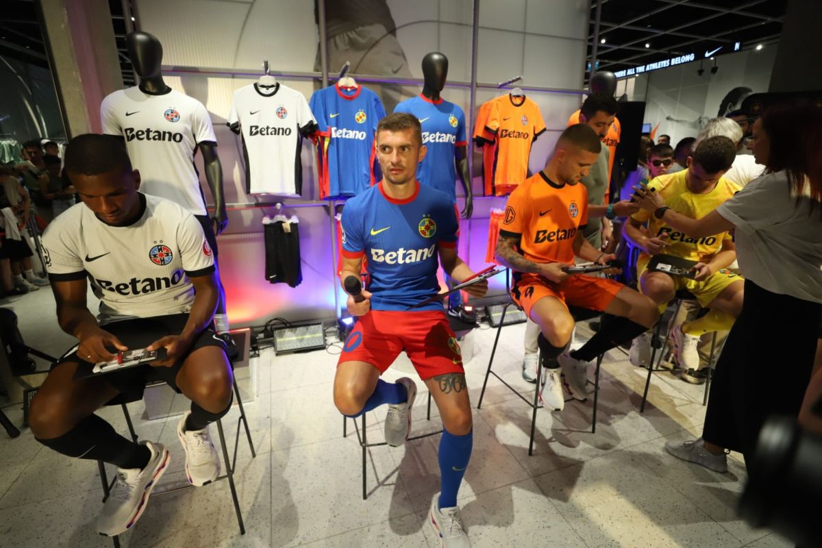 Sute de copii au blocat intrarea într-un magazin din ParkLake Mall, cu o oră înainte de prezentarea noului echipament al FCSB