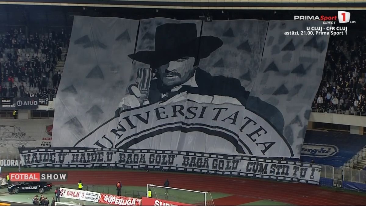 Cum a apărut Florin Piersic la derby-ul U Cluj - CFR. „Mărgelatu” a fost în tribune