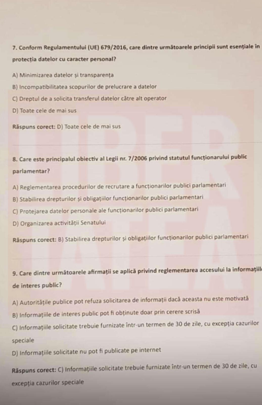 Subiectele pentru concursurile organizate de Senat, scurse în presă. Angajații acuză măsluirea examenelor pentru politrucii aduși de demnitari - EXCLUSIV