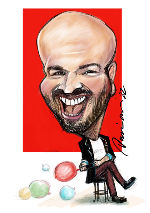 Marius Damian, coprezentatorul America Express, expune peste 200 de caricaturi. „M-au atras mereu chipurile și expresiile oamenilor”