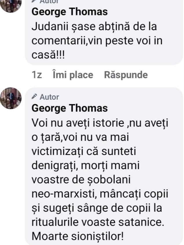 Antisemitism feroce, rămas nesancționat. Autoritățile române n-au reușit să-l identifice pe autorul unor postări prin care evreii sunt numiți „cancerul lumii”