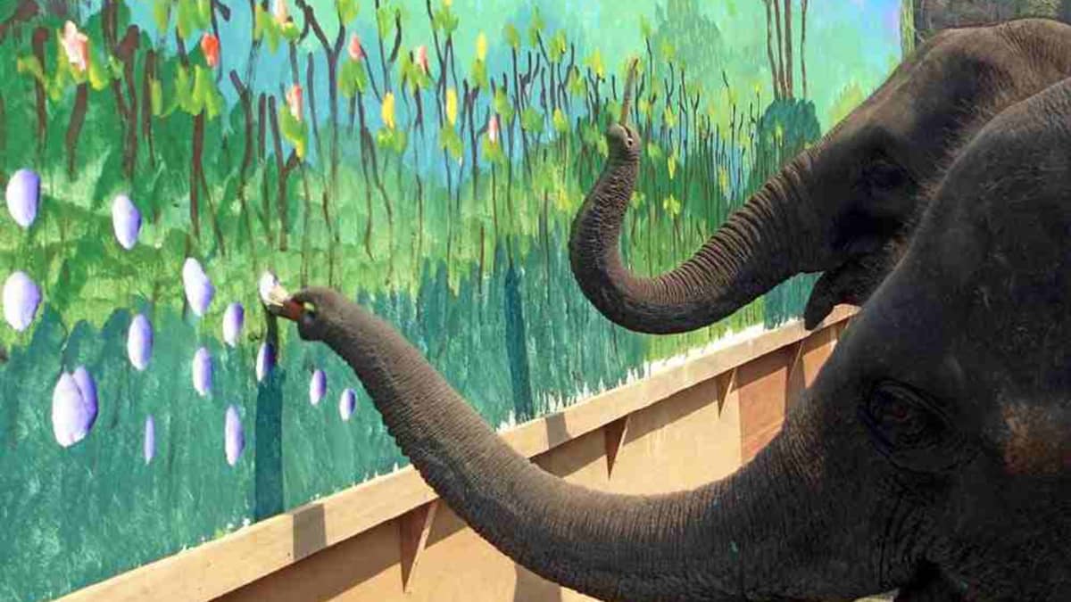 Elephants that took up the brush [HubPages]