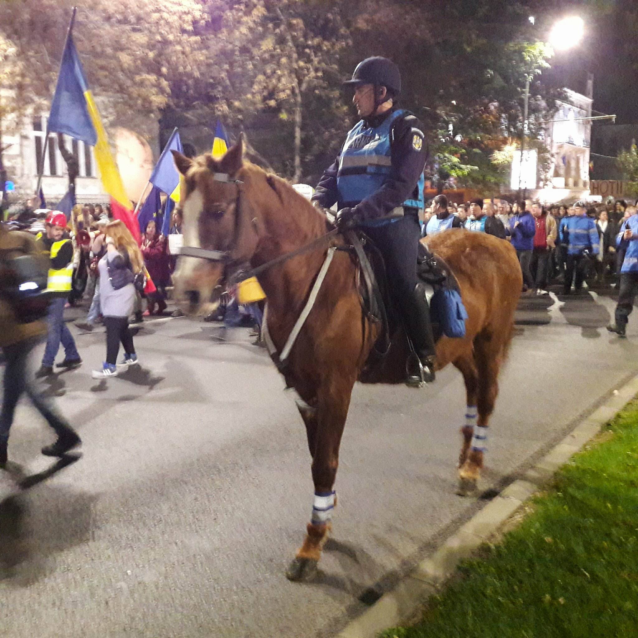 FOTO&VIDEO/ Protest în Capitală. 20.000 de oameni au participat la un marș din fața Guvernului până la Palatul Parlamenului