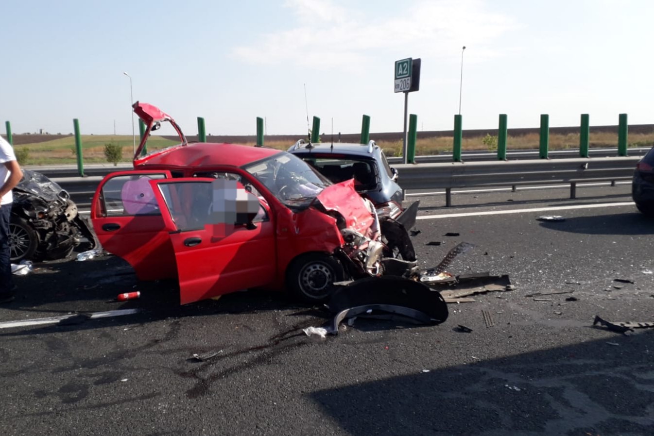Accident grav pe Autostrada Soarelui, la Valul lui Traian. A intervenit elicopterul SMURD