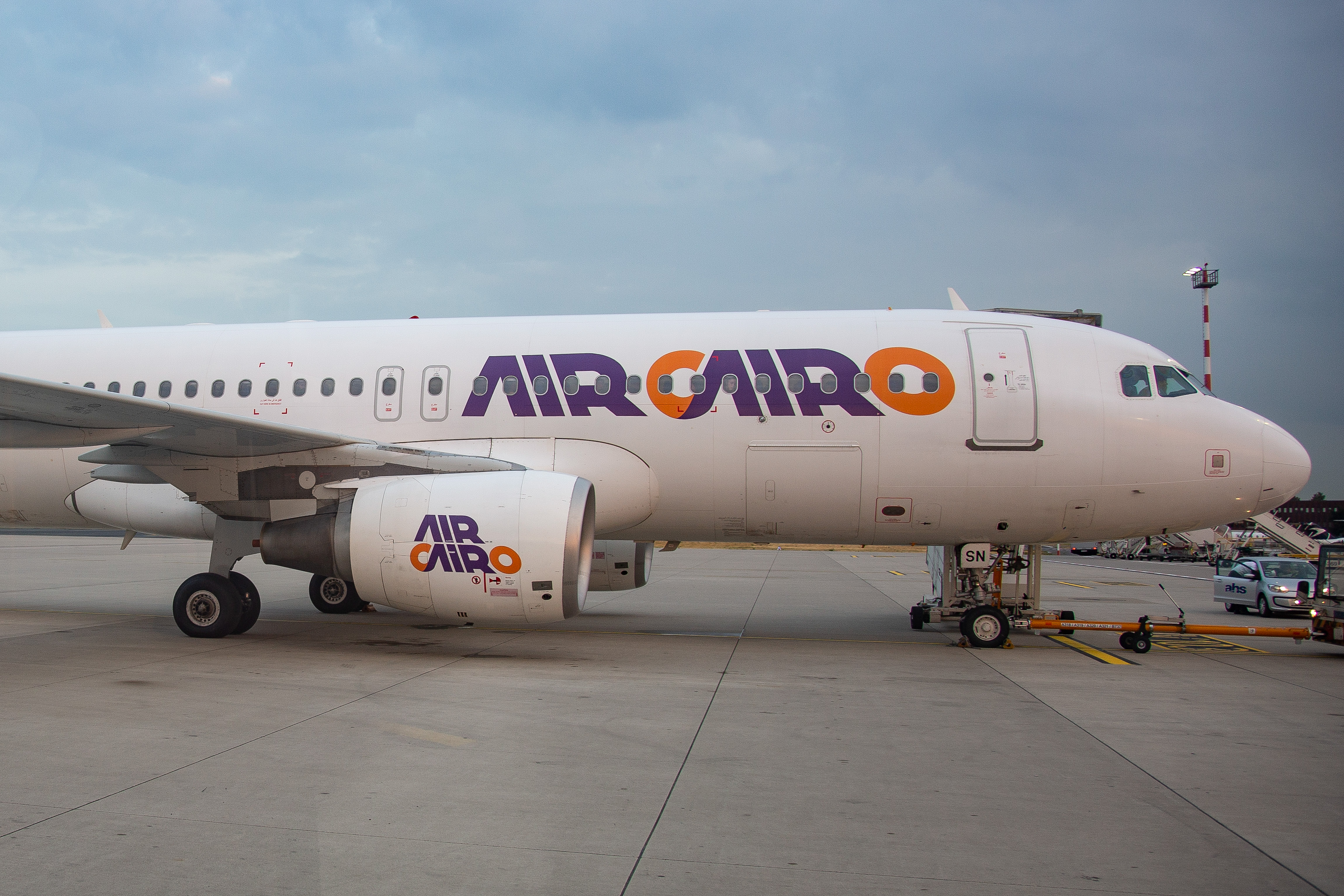 Air Cairo Airbus A320-200 airplane seen at Düsseldorf International Airport DUS EDDL in Germany. [Photo by Nicolas Economou/NurPhoto via Getty Images]