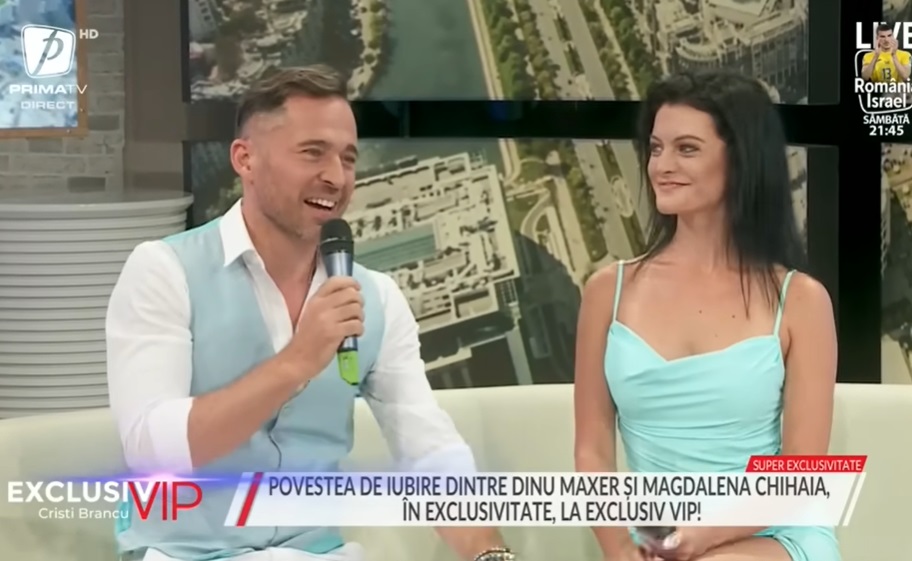 Dinu Maxer și noua iubită, dans pasional în direct, la TV. Magdalena Chihaia a recunoscut: „Mie mi-a plăcut de el de la început”