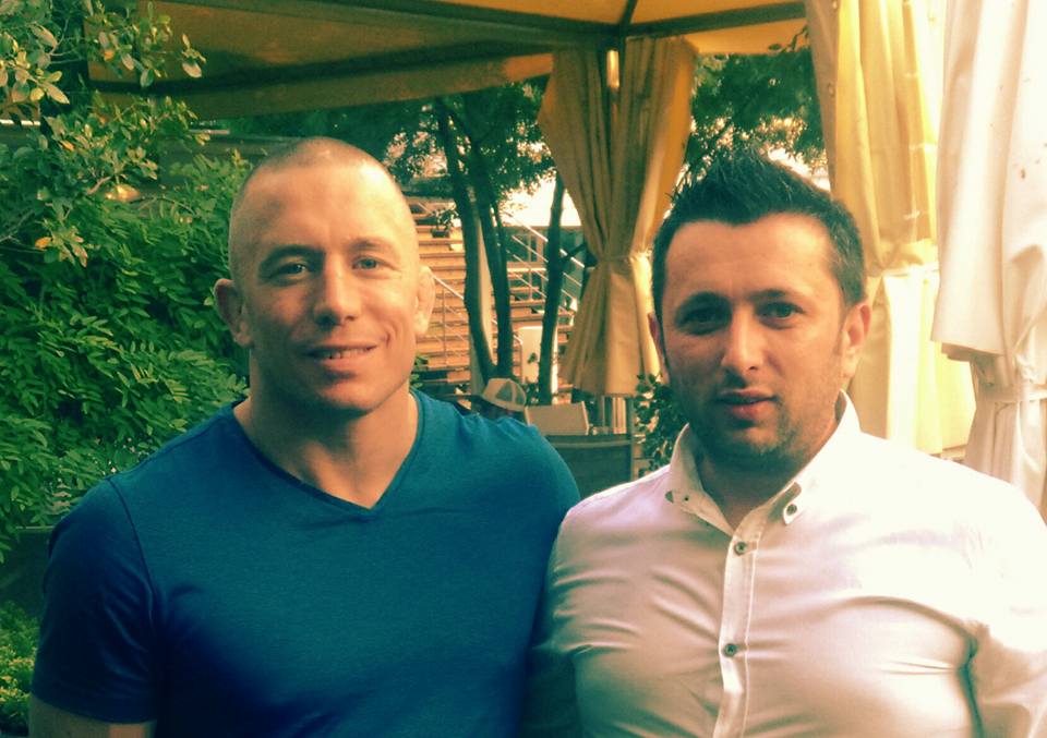 Sandu Lungu îl sperie pe campionul UFC George Saint-Pierre! GALERIE FOTO