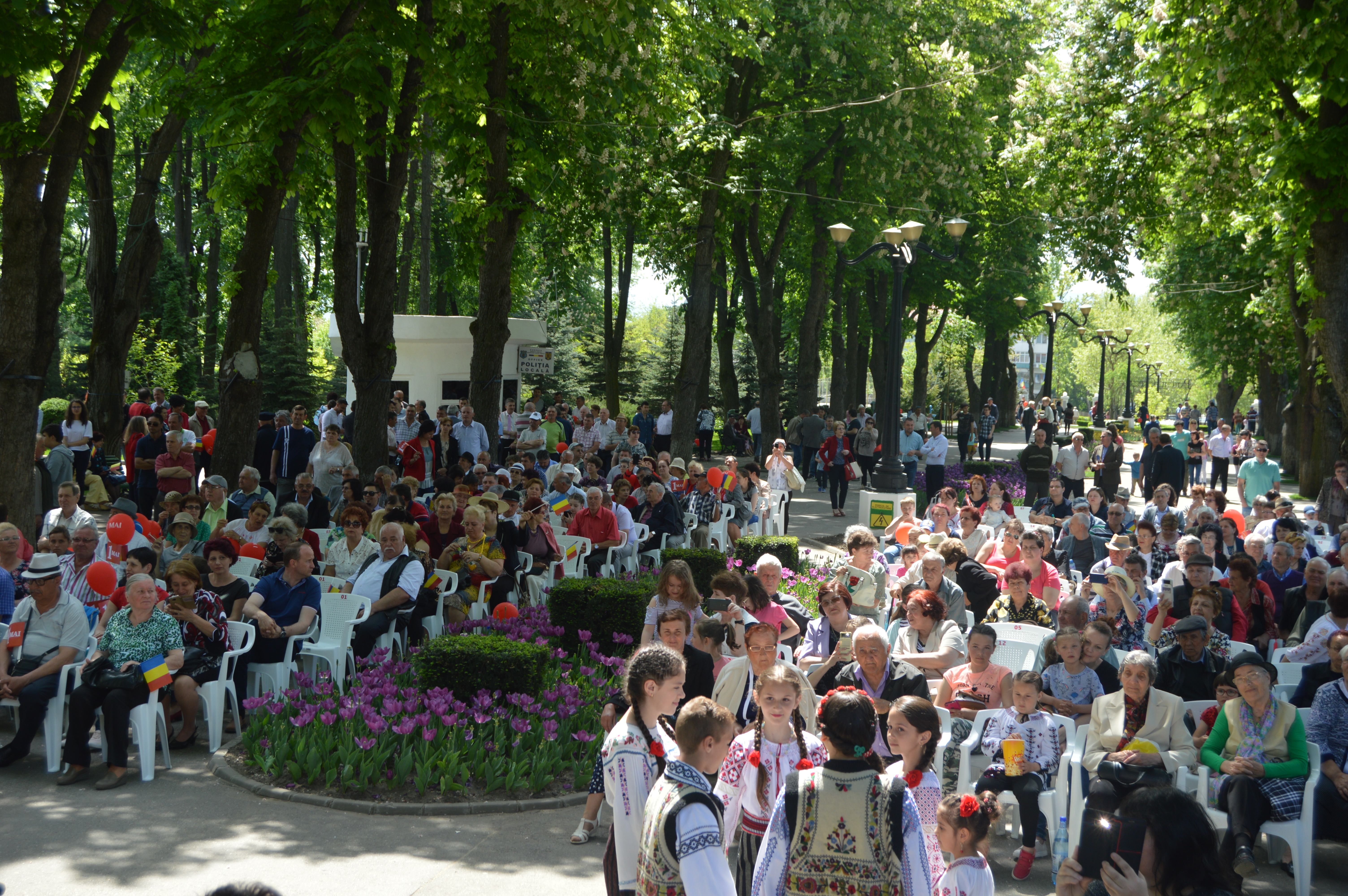 FOTO / 1 Mai muncitoresc, sărbătorit de PSD-iști din Vaslui printr-un marș în oraș, cu steaguri și baloane roșii
