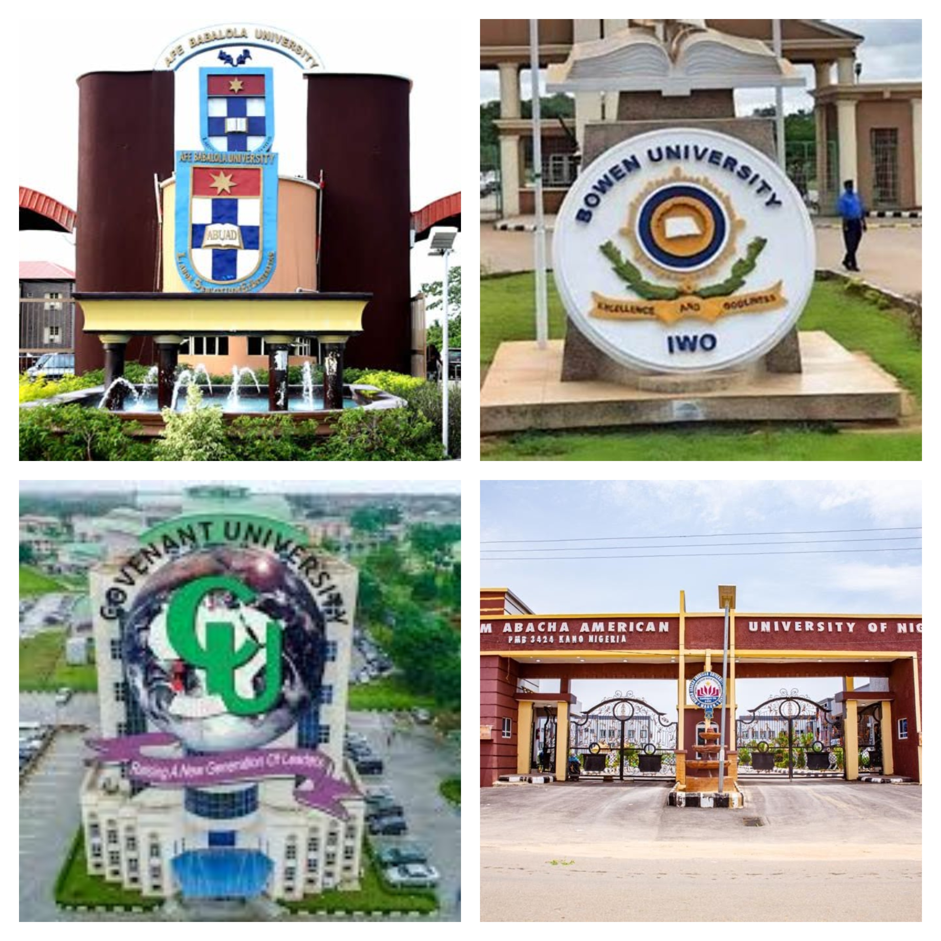 Top 10 best private universities in Nigeria, according to latest ranking 2026