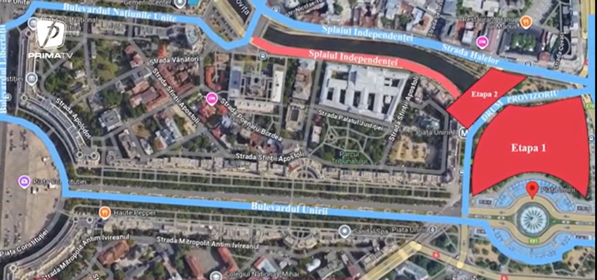 Cum se va circula în Piaţa Unirii, în perioada lucrărilor de consolidare a planşeului