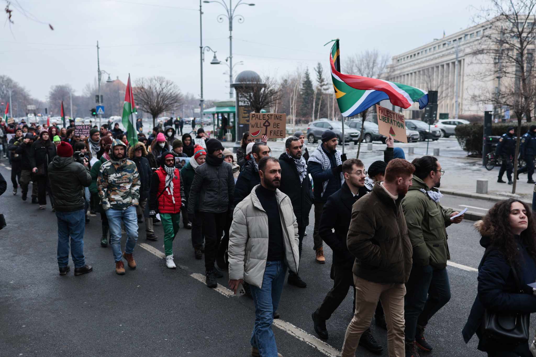 Un nou miting pro-Palestina în București. Circa 100 de persoane cer oprirea ostilităților din Gaza