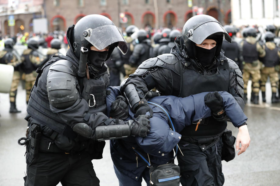 Mii de arestări în Rusia, în al doilea weekend cu proteste masive față de reținerea lui Alexei Navalnîi