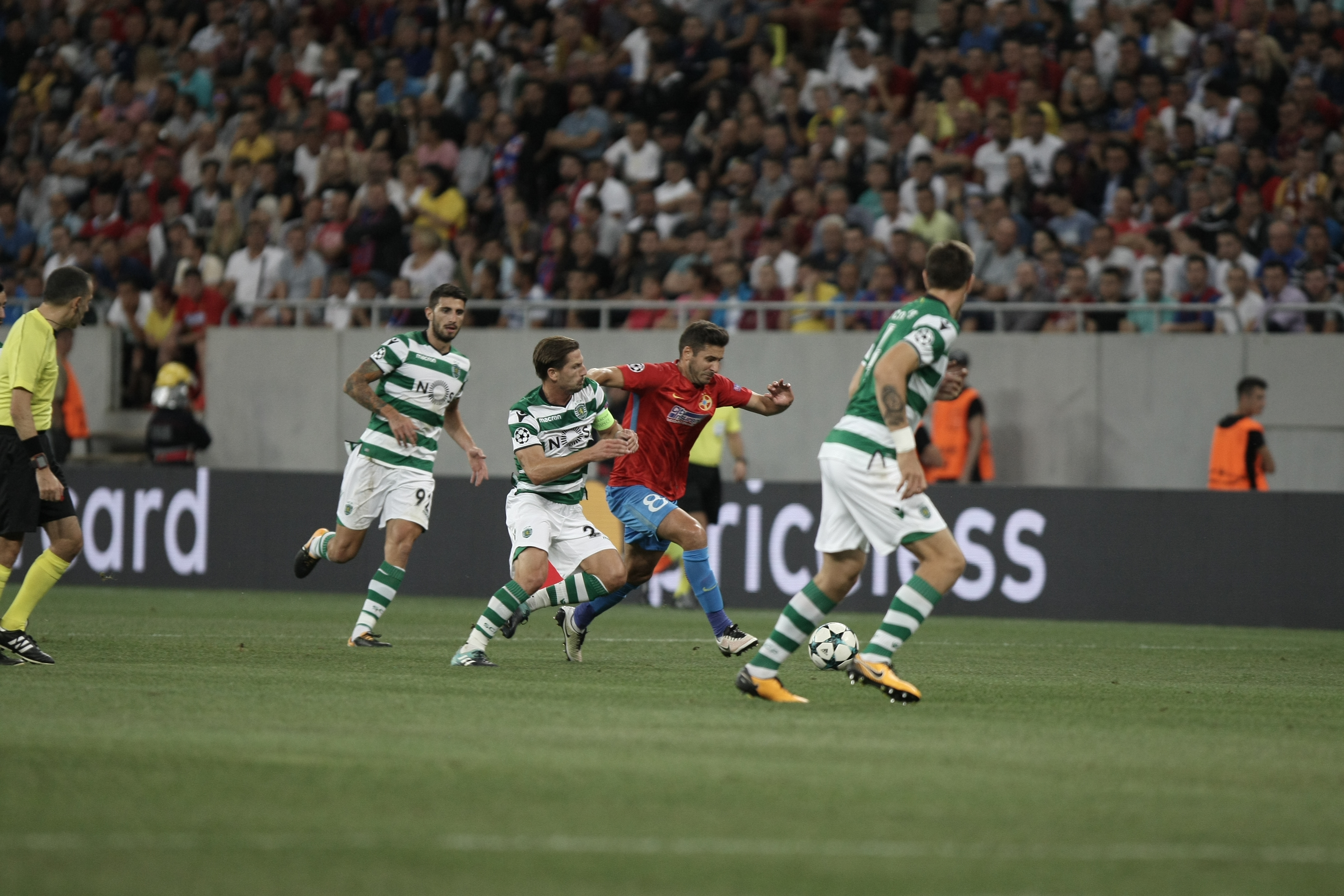 LIVE TEXT FCSB - Sporting 1-5 (play-off, în tur: 0-0). Am luat Battaglia! RușiDică în partea a doua. Rămânem cu Europa League | FOTO&VIDEO