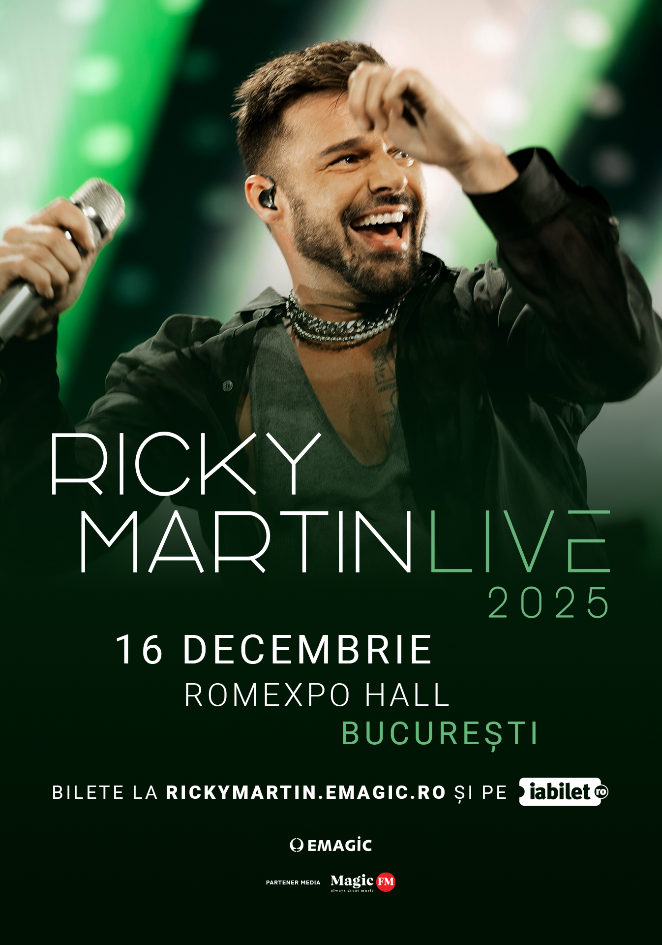 Ricky Martin revine în România cu cel mai recent turneu al său. Artistul va urca pe scena de la Romexpo pe 16 decembrie