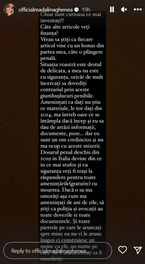 Mădălina Ghenea, prima reacție după ce a fost chemată în instanță din cauza unor datorii: „Toată tevatura este legată de neplata unei facturi telefonice. În 10 minute am rezolvat problema”