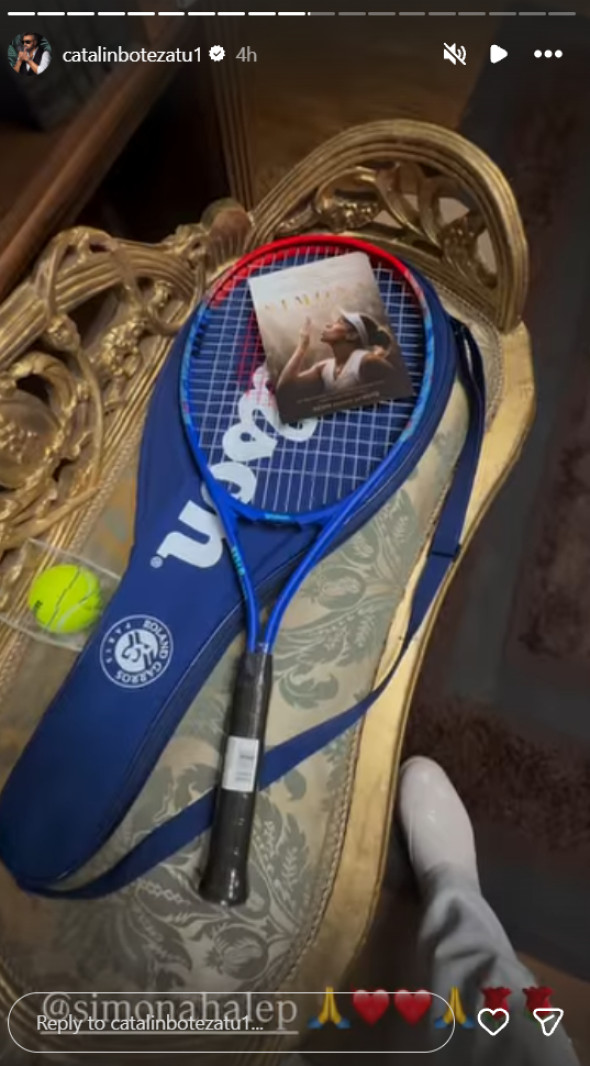 Simona Halep, cadou inedit pentru Cătălin Botezatu