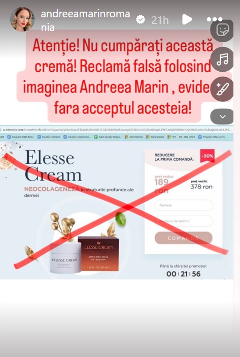 Semnalul de alarmă transmis de Andreea Marin. Ce a pățit vedeta: „Atenție!”