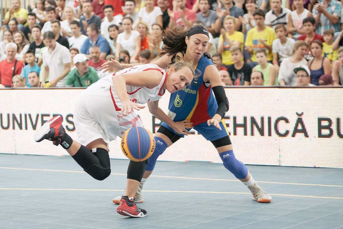 Campionatul European de baschet 3x3, în România. Treofeele, la sârbi și la franțuzoaice. Tricolorele, învinse în sferturile de la Circul Metropolitan București / FOTO