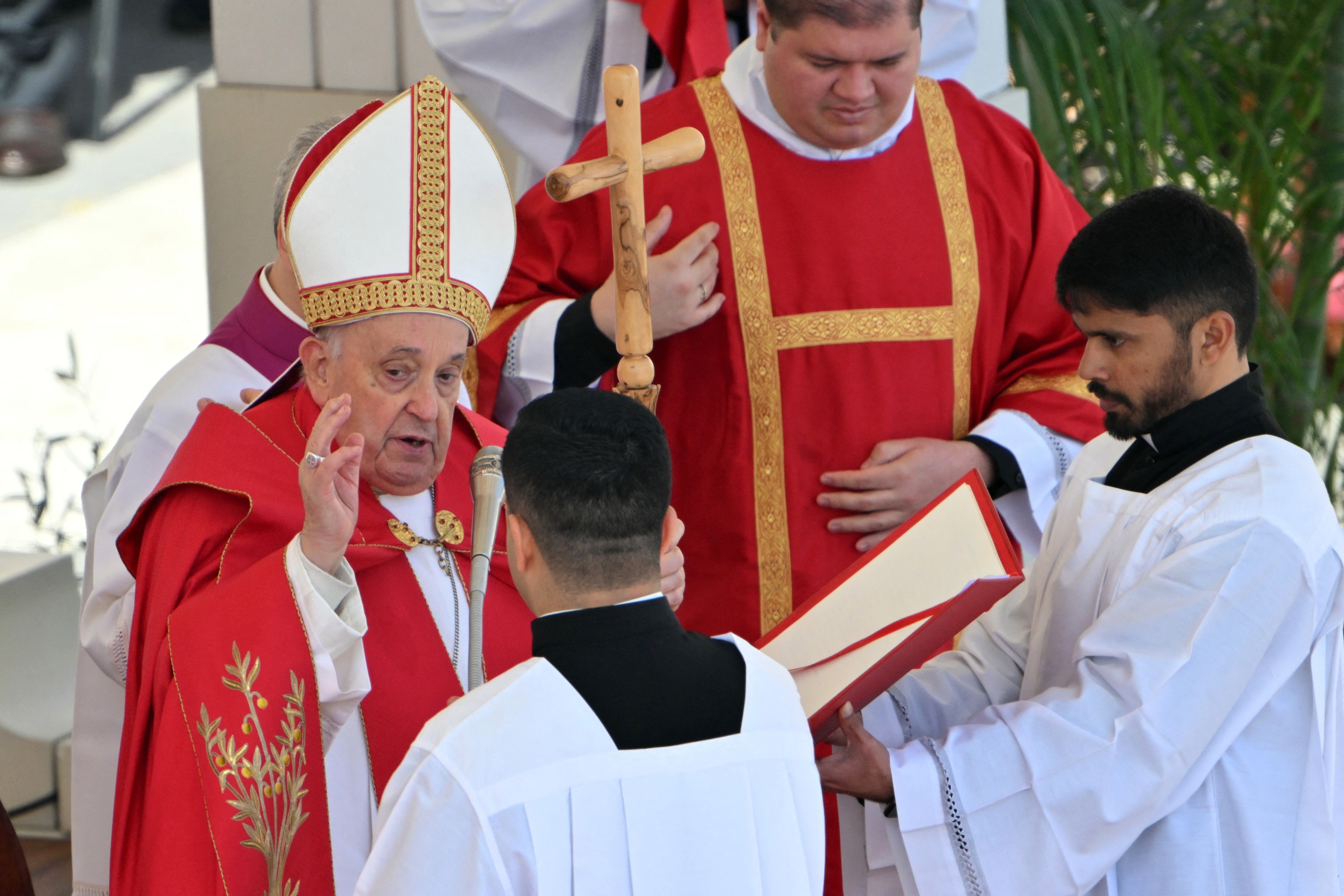 Papa Francisc a luat „o decizie neobişnuită pentru un eveniment major” la liturghia de Floriile catolice