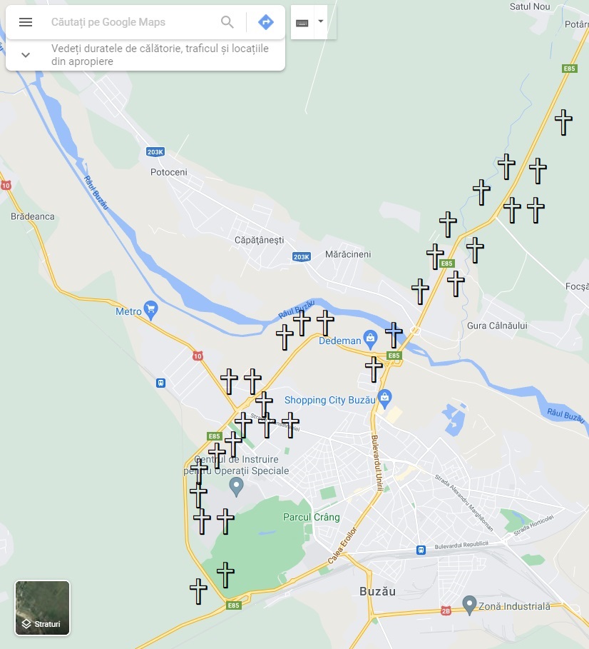 Drumul crucilor. Sunt 564 de cruci pe DN2 între București și Bacău, mai multe decât cele 550 de borne kilometrice dus-întors